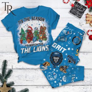 Tis The Season To Watch The Lions Pajamas Set