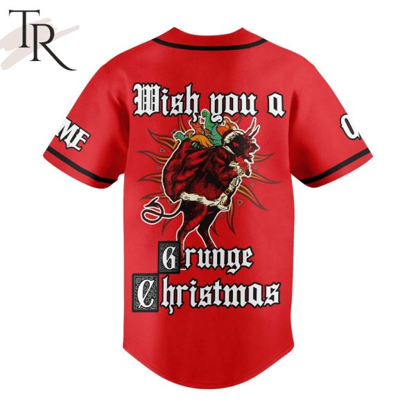 Alice In Chains Wish You A Grunge Christmas Custom Baseball Jersey