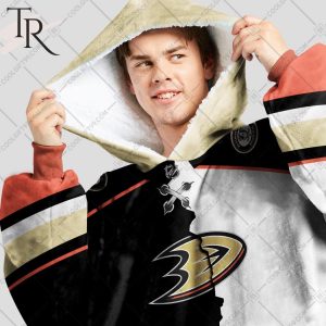 Personalized NHL Anaheim Ducks Mix Jersey Blanket Hoodie