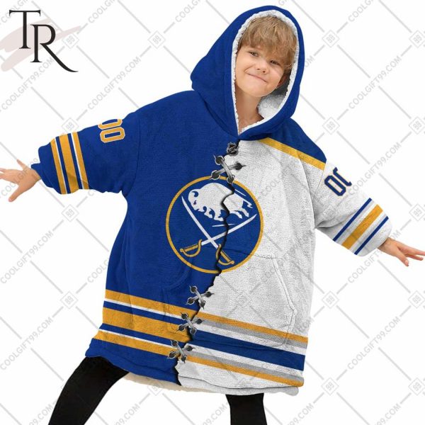 Personalized NHL Buffalo Sabres Mix Jersey Blanket Hoodie