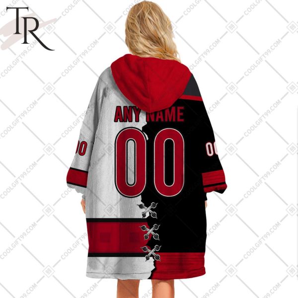 Personalized NHL Carolina Hurricanes Mix Jersey Blanket Hoodie