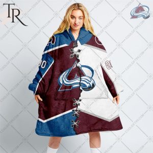 Personalized NHL Colorado Avalanche Mix Jersey Blanket Hoodie
