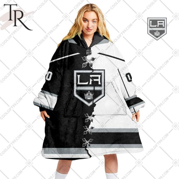 Personalized NHL Los Angeles Kings Mix Jersey Blanket Hoodie