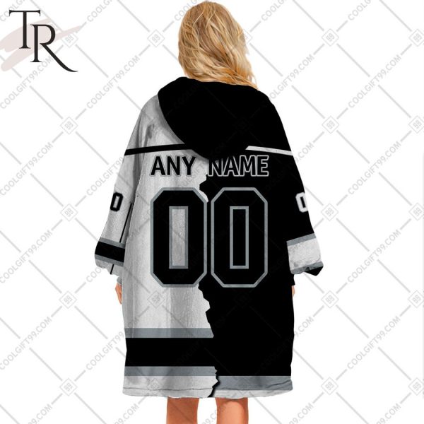 Personalized NHL Los Angeles Kings Mix Jersey Blanket Hoodie