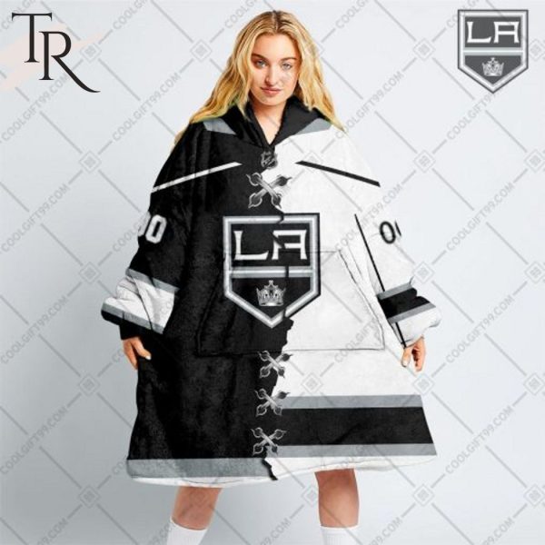 Personalized NHL Los Angeles Kings Mix Jersey Blanket Hoodie