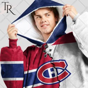 Personalized NHL Montreal Canadiens Mix Jersey Blanket Hoodie