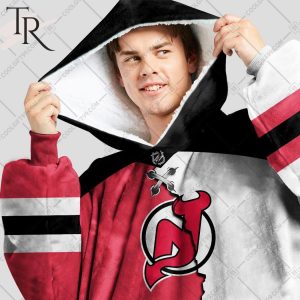 Personalized NHL New Jersey Devils Mix Jersey Blanket Hoodie