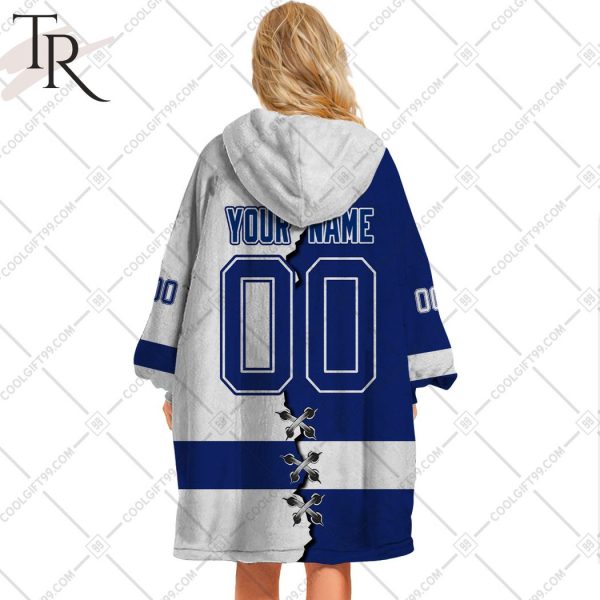 Personalized NHL Tampa Bay Lightning Mix Jersey Blanket Hoodie