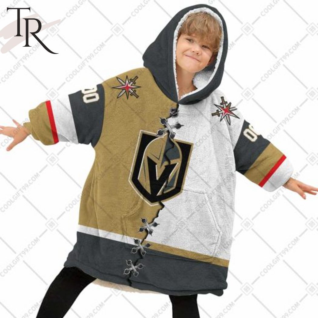 Personalized NHL Vegas Golden Knights Mix Jersey Blanket Hoodie