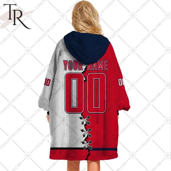 Personalized NHL Washington Capitals Mix Jersey Blanket Hoodie