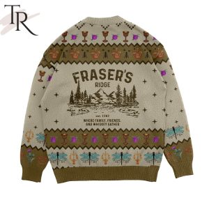 Dinna Fash Sassenach Fraser’s Ridge Est.1767 Where Family Friends And Whiskey Gather Ugly Sweater