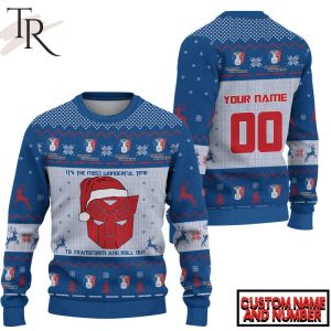 It’s The Most Wonderful Time To Transform And Roll Out Transformers Custom Ugly Christmas Sweater