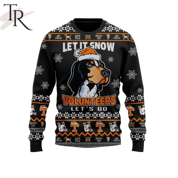 Let It Snow Volunteers Vols Let’s Go Rocky Top Ugly Christmas Sweater