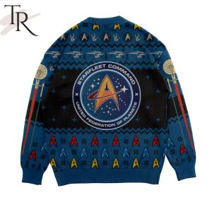 Trek The Hall Starfleet Command United Federation Of Planets Ugly Christmas Sweater