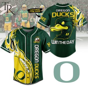 Oregon Ducks Win The Day Custom Baseball Jersey
