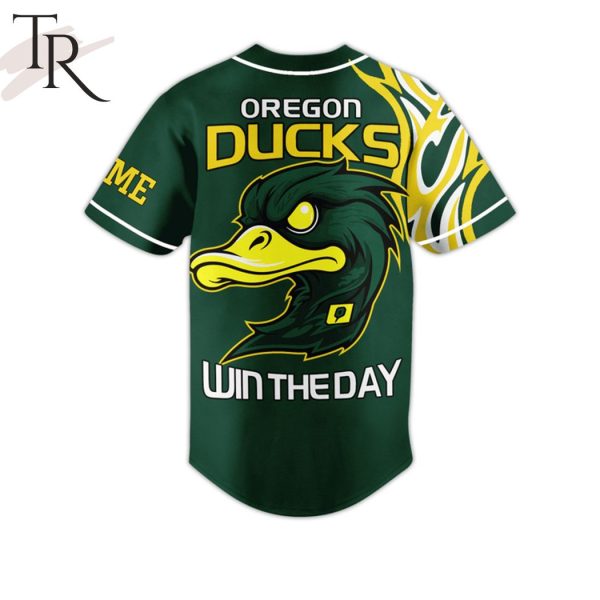 Oregon Ducks Win The Day Custom Baseball Jersey