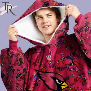 Personalized NFL Arizona Cardinals With A Bold and Dense Logo Design Hoodie Blanket