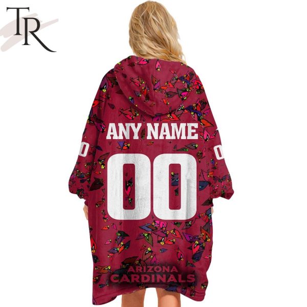 Personalized NFL Arizona Cardinals With A Bold and Dense Logo Design Hoodie Blanket