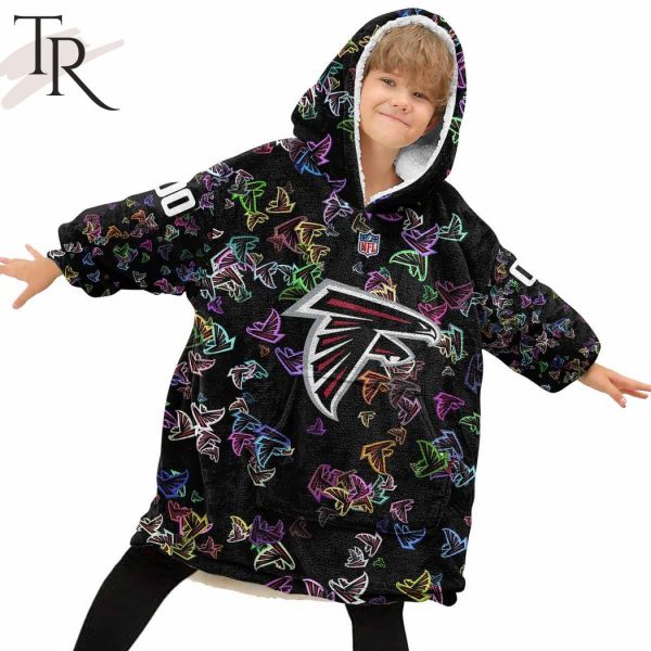 Personalized NFL Atlanta Falcons With A Bold and Dense Logo Design Hoodie Blanket