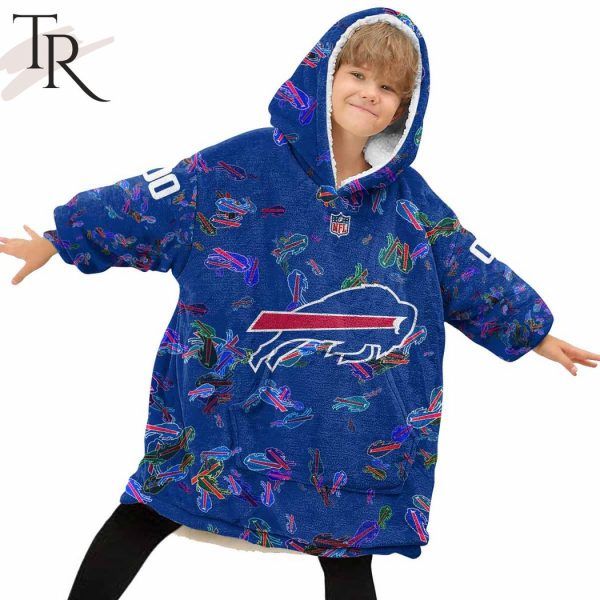 Personalized NFL Buffalo Bills With A Bold and Dense Logo Design Hoodie Blanket