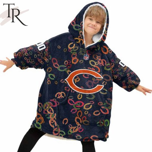 Personalized NFL Chicago Bears With A Bold and Dense Logo Design Hoodie Blanket