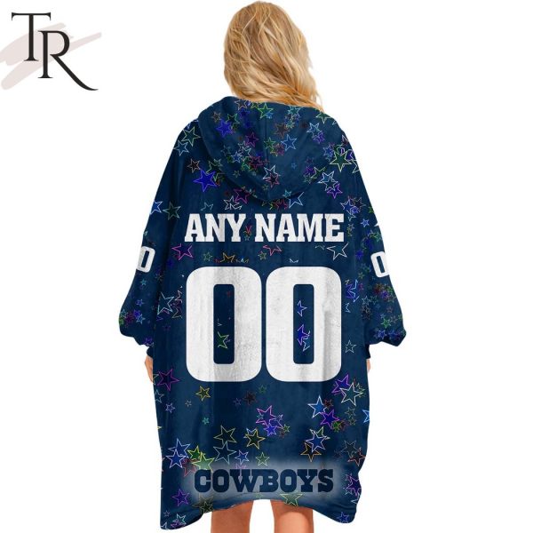 Personalized NFL Dallas Cowboys With A Bold and Dense Logo Design Hoodie Blanket