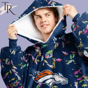 Personalized NFL Denver Broncos With A Bold and Dense Logo Design Hoodie Blanket