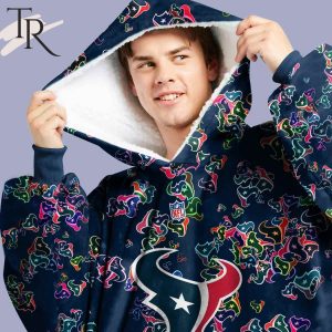 Personalized NFL Houston Texans With A Bold and Dense Logo Design Hoodie Blanket