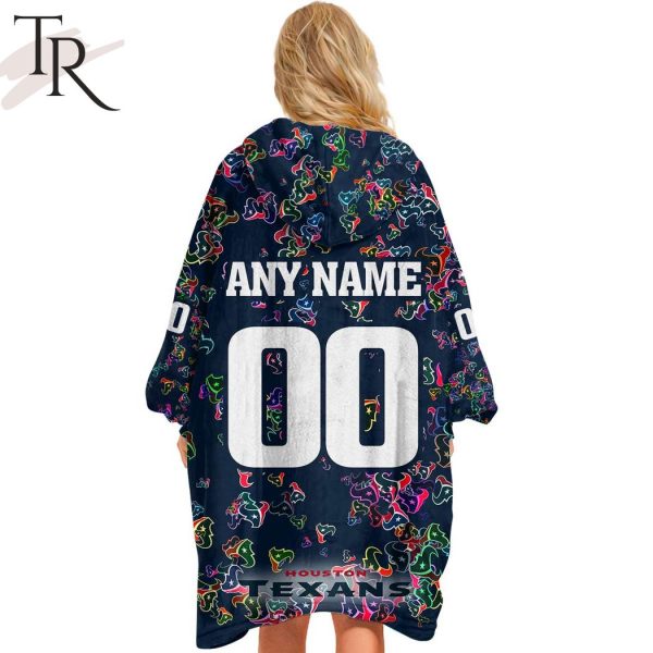 Personalized NFL Houston Texans With A Bold and Dense Logo Design Hoodie Blanket