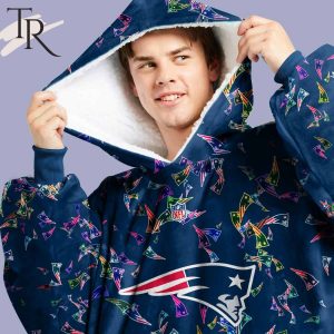 Personalized NFL New England Patriots With A Bold and Dense Logo Design Hoodie Blanket