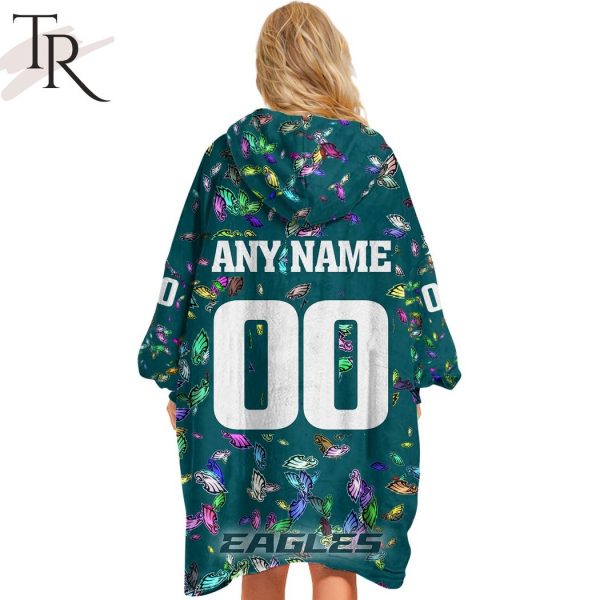 Personalized NFL Philadelphia Eagles With A Bold and Dense Logo Design Hoodie Blanket