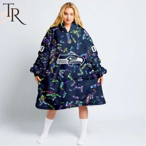 Personalized NFL Seattle Seahawks With A Bold and Dense Logo Design Hoodie Blanket