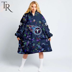 Personalized NFL Tennessee Titans With A Bold and Dense Logo Design Hoodie Blanket