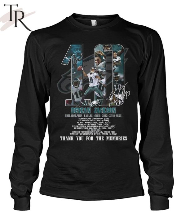 Desean Jackson Philadelphia Eagles 2008 – 2013 2019 – 2020 Thank You For The Memories T-Shirt