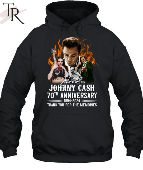 Johnny Cash 70th Anniversary 1954-2024 Thank You For The Memories T-Shirt