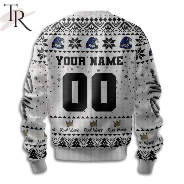 Custom Name Rod Wave Ugly Christmas Sweater