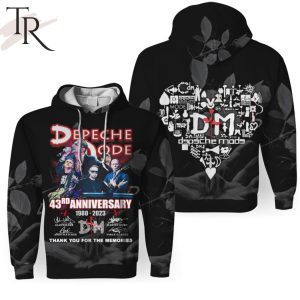 Depeche Mode 43rd Anniversary 1980 – 2023 Thank You For The Memories 3D Unisex Hoodie