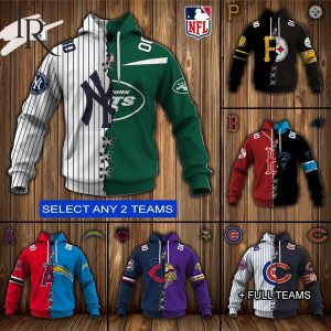 MLB x NFL Special Design Collection Select Any 2 Teams to Mix and Match! Hoodie