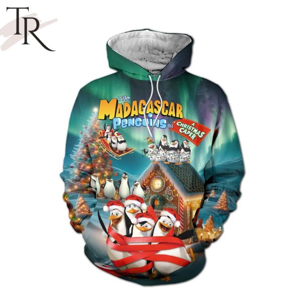 The Madagascar Penguins In A Christmas Caper 3D Unisex Hoodie
