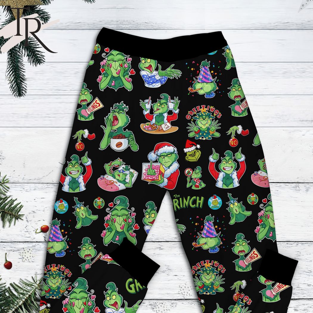 Grinch Girl Merry Christmas Pajamas Set