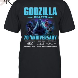 Godzilla 1954 – 2024 70th Anniversary Thank You For The Memories T-Shirt
