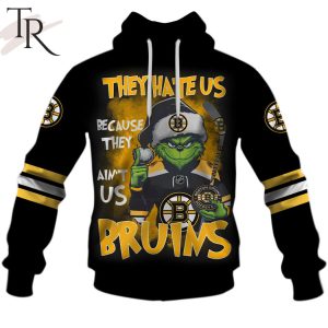 Personalized Boston Bruins Grinch They Hate Us Because They Ain’t us Bruins Hoodie