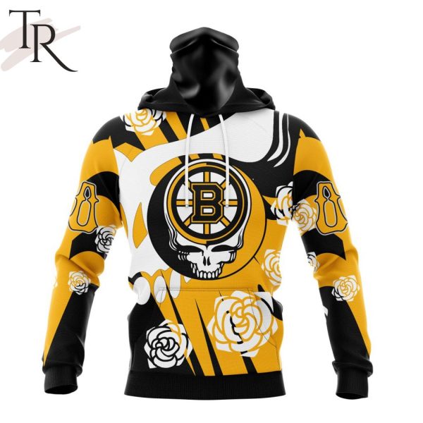 Personalized NHL Boston Bruins Special Grateful Dead Gathering Flowers Design Hoodie