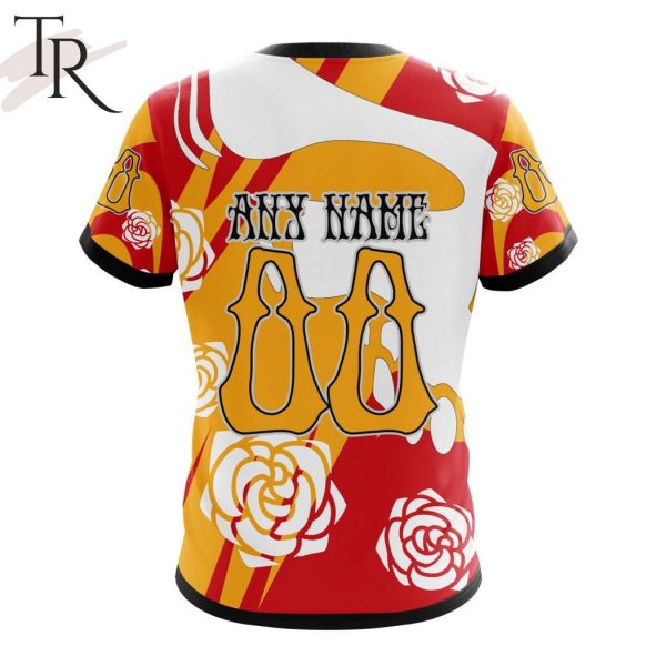 Personalized NHL Calgary Flames Special Grateful Dead Gathering Flowers Design Hoodie