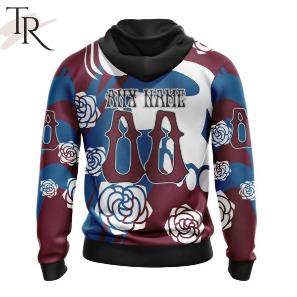 Personalized NHL Colorado Avalanche Special Grateful Dead Gathering Flowers Design Hoodie