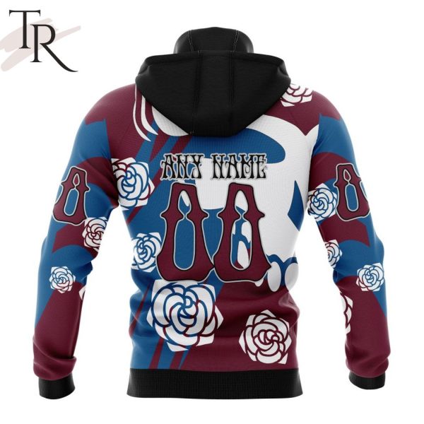 Personalized NHL Colorado Avalanche Special Grateful Dead Gathering Flowers Design Hoodie