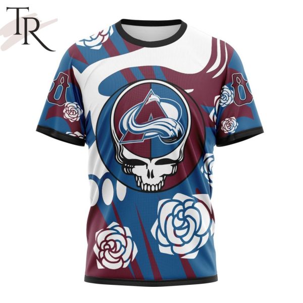 Personalized NHL Colorado Avalanche Special Grateful Dead Gathering Flowers Design Hoodie