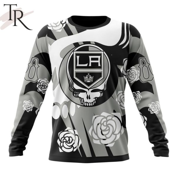 Personalized NHL Los Angeles Kings Special Grateful Dead Gathering Flowers Design Hoodie