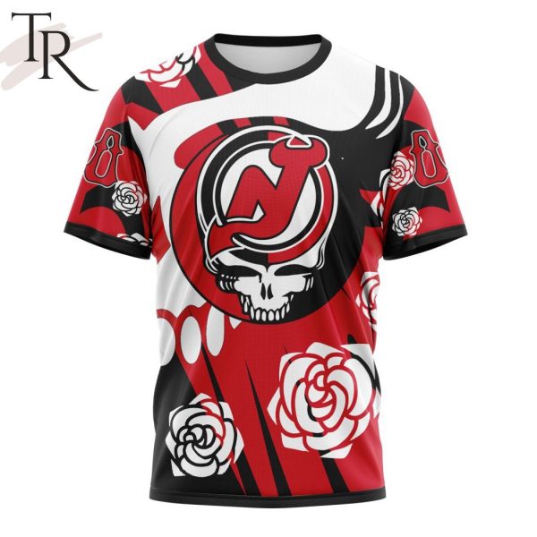 Personalized NHL New Jersey Devils Special Grateful Dead Gathering Flowers Design Hoodie