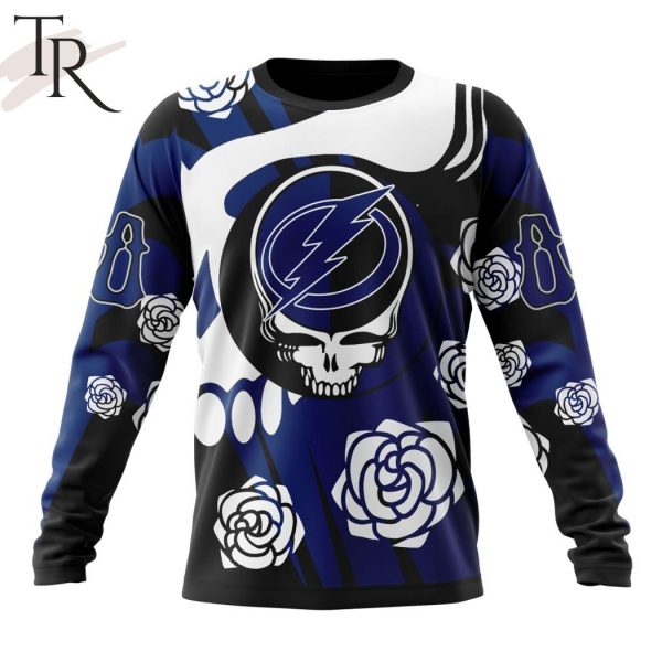Personalized NHL Tampa Bay Lightning Special Grateful Dead Gathering Flowers Design Hoodie